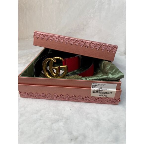 Gucci Gg Marmont Wide Belt In Black - Picture 14 of 14